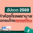 ค่าห้องโรงพยาบาล 2569